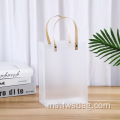 Logo Custom Custom Promosi Mudah Clear Clear Plastictote Bag Portable PP Beg Shopping Transparent